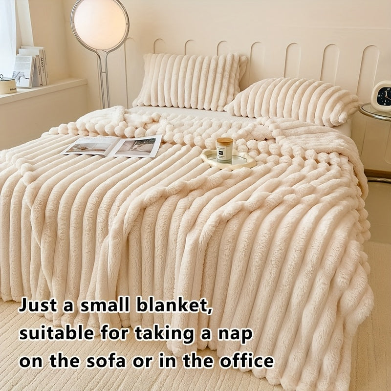 Thick ribbed blanket, extra large 180 x 200cm, various colours
