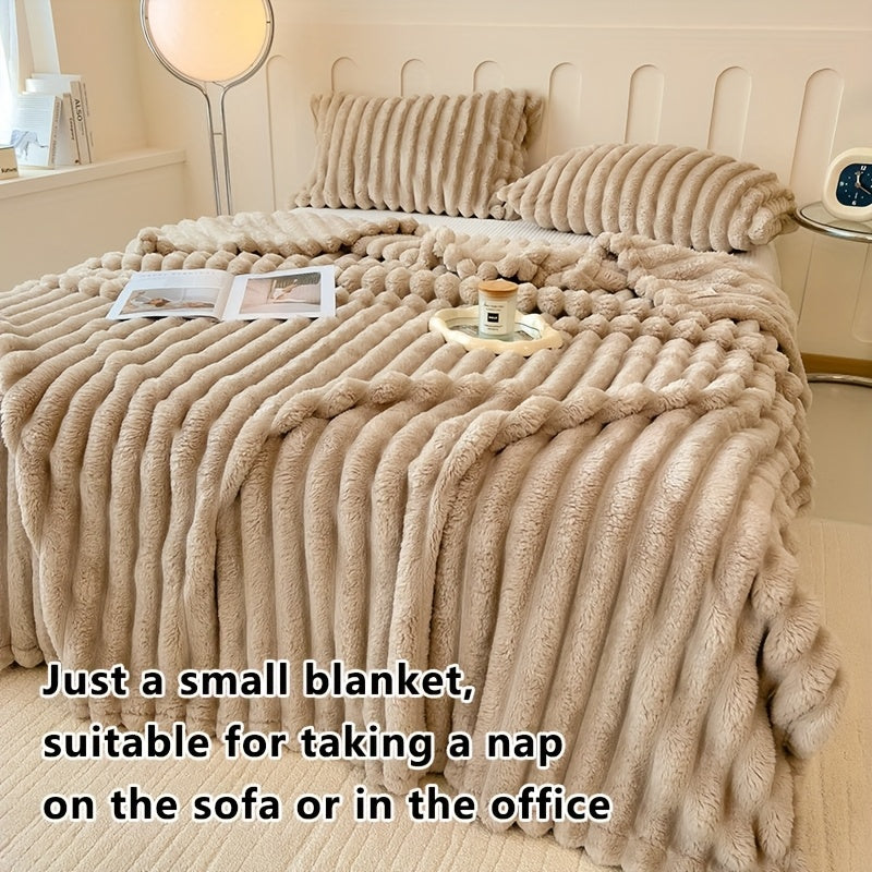 Thick ribbed blanket, extra large 180 x 200cm, various colours