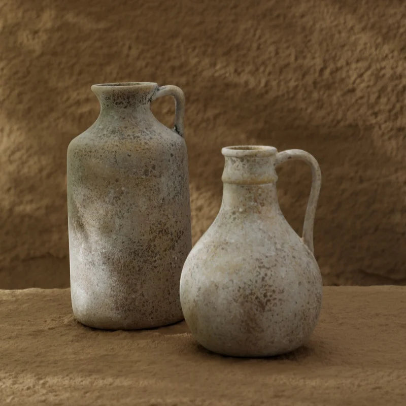 Rustic Ceramic Vases, Vintage
