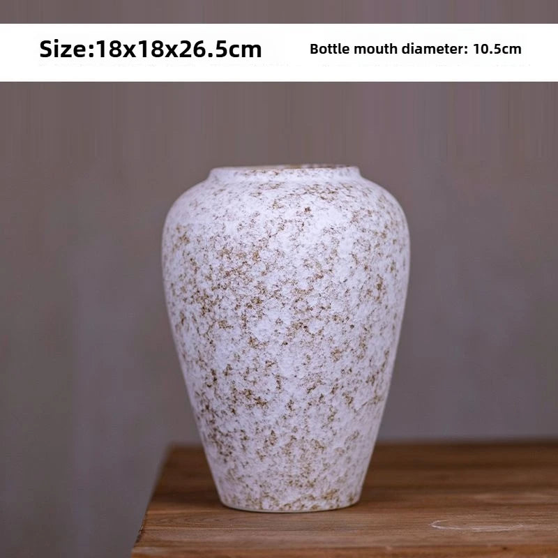 Handcrafted Wabi-Sabi Vase – Vintage Rustic Zen-Inspired Decor