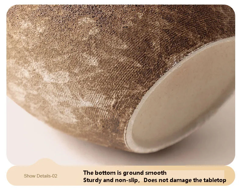 Handcrafted dark Wabi-Sabi Vase – Vintage Rustic Zen-Inspired Decor