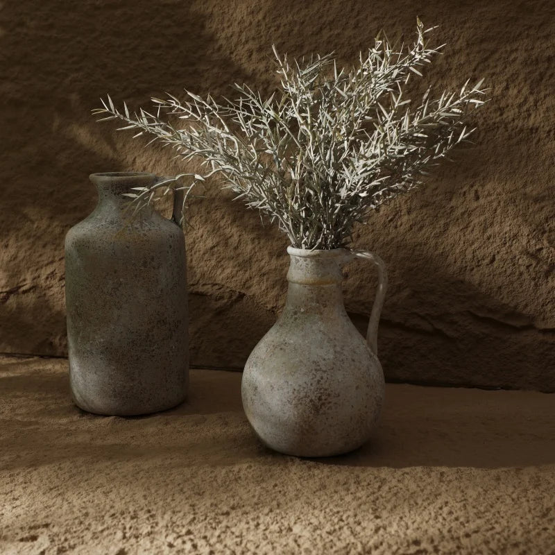 Rustic Ceramic Vases, Vintage