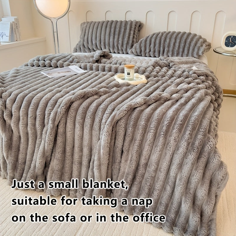 Thick ribbed blanket, extra large 180 x 200cm, various colours